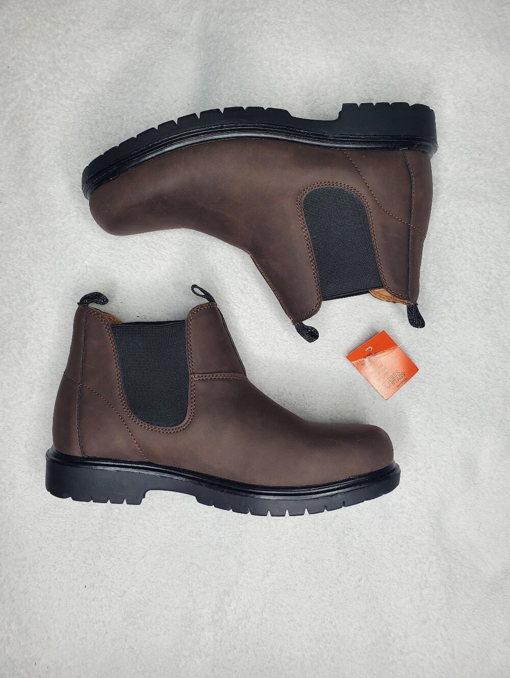 Deer Stags Brock Jr Brown Leather Chelsea Ankle Boots - Picture 2 of 10